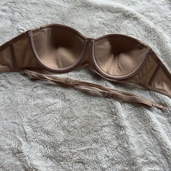 Vintage Jessica Nude Strapless Satin Bra | Size 36C | Padded Support | - Picture 6 of 6